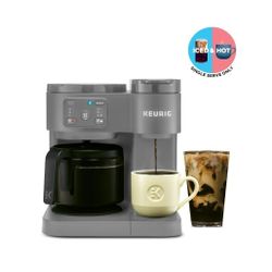 KEURIG K-Duo Essentials Hot & Iced Single-Serve K-Cup Pod Coffee Maker (Moonlight Grey)
