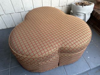 Gorgeous Clover Shaped Upholstered Ottoman