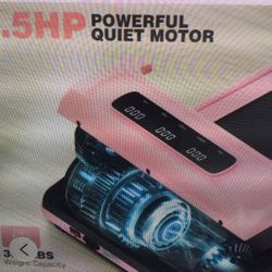 NEVER USED…PINK MINI WALKING PAD UNDER DESK TREADMILL WITH ELECTRIC INCLINE LCD DISPLAY…