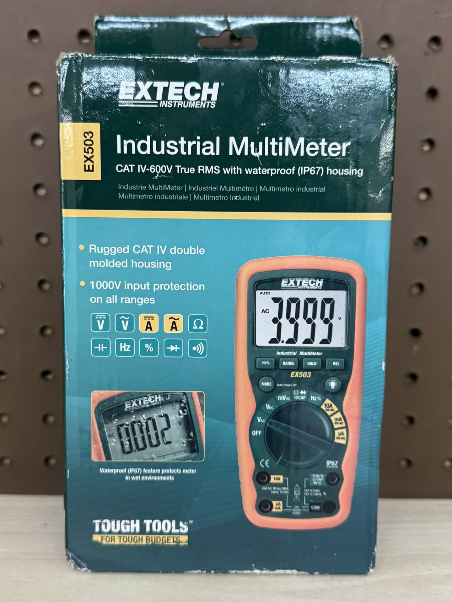 NEW! Extech EX503 True RMS Heavy Duty Industrial Multimeter
