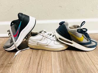 Three Nike shoes for youth all size 4