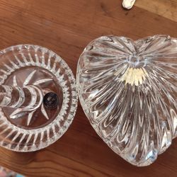 Vintage crystal ring holder and trinket box