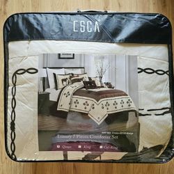 QUEEN SIZE LUXURY 7PCS COMFORTER SET