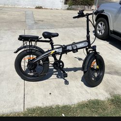 Electric Bike for Adults Foldable 20 x 4.0 Fat Tire Electric Bicycle Removable Battery  Up to  25 Mph ,7 Speed Lockable Suspension