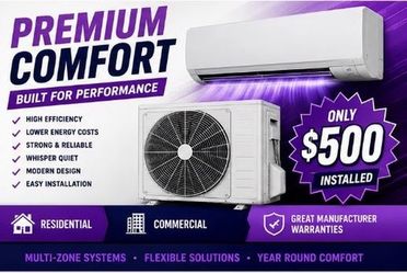 New Mini Split Heat Pump System – 12,000 BTU Air Conditioner