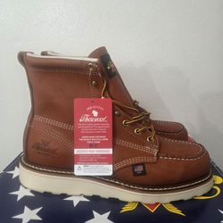 Thorogood 6 Inch USA Made Brown Soft Toe Work Wedge 8EE