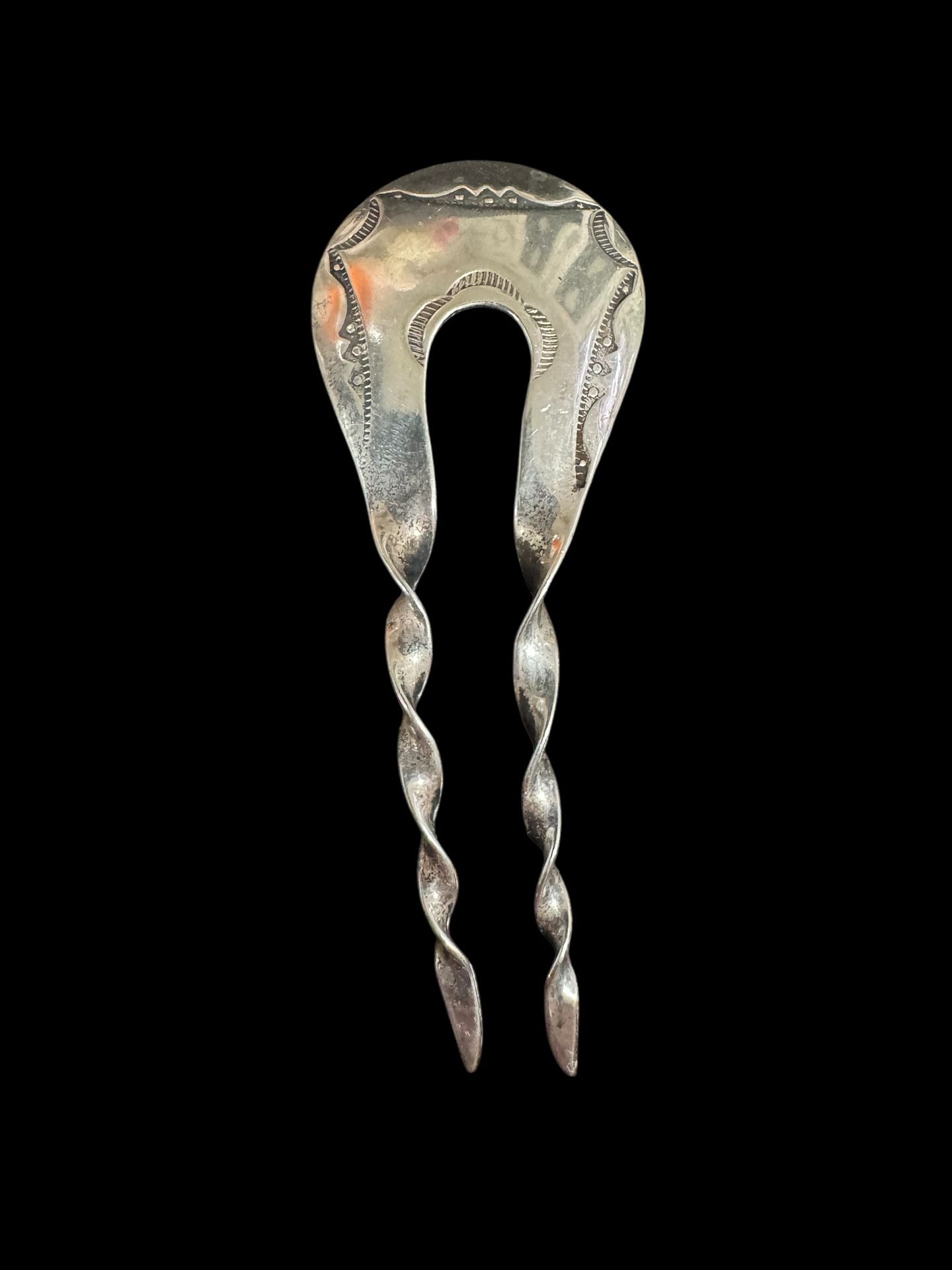 Sterling Silver Native American Indian Hair Accessory