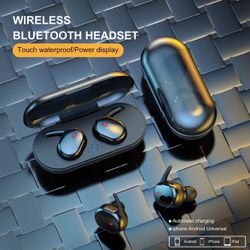 Earbud Headphones with Wireless Charging Case Bluetooth