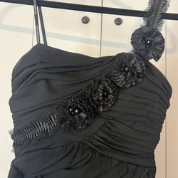 Black One Shoulder Formal Dress