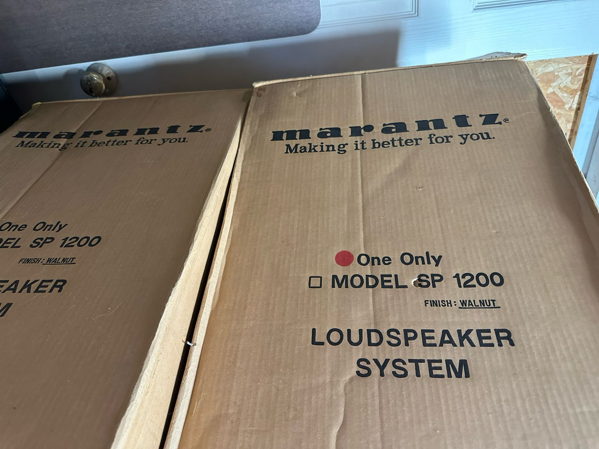 2- Marantz SP1200 Loudspeakers. NOS
