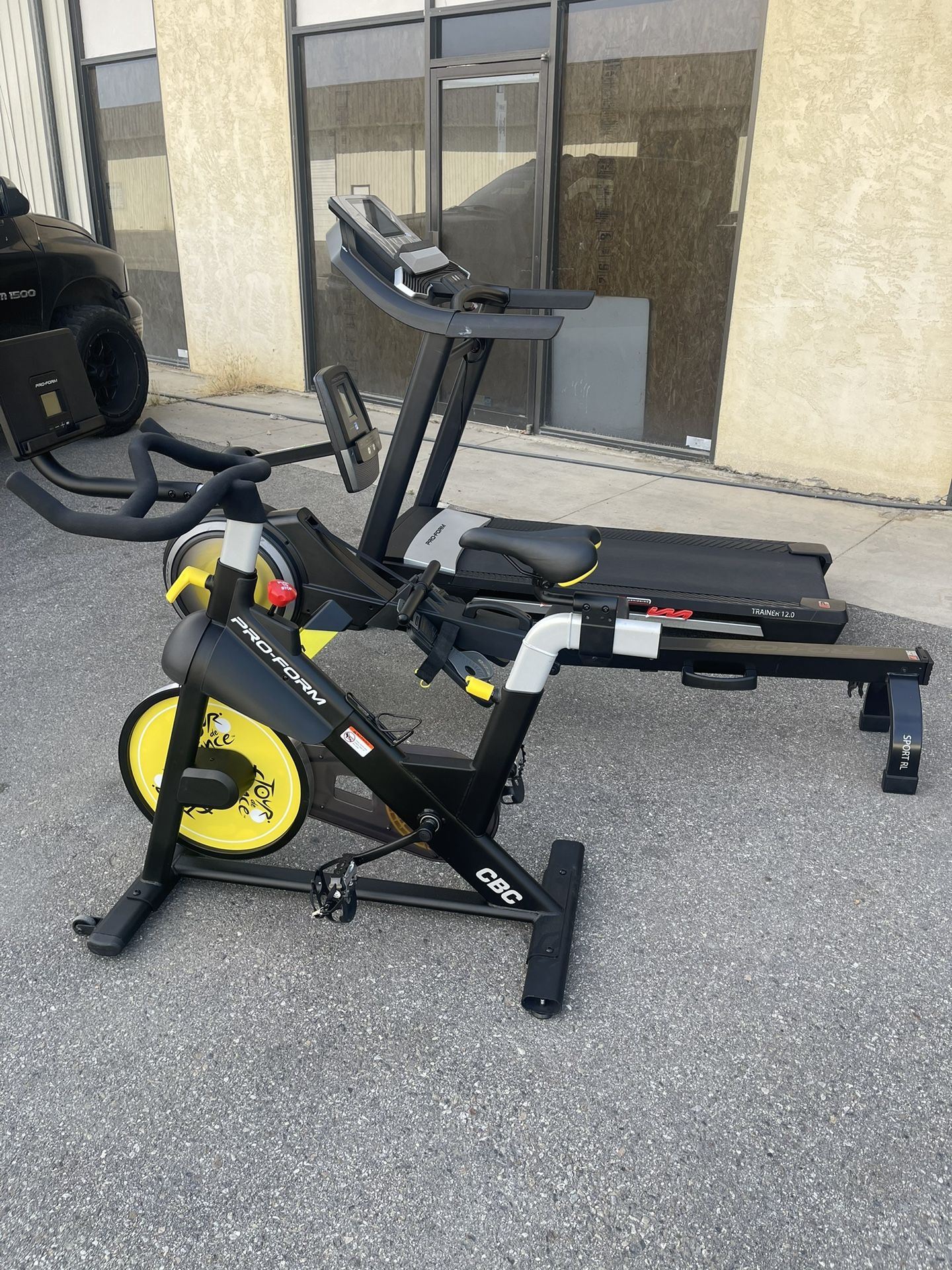 Combo Treadmill, Rower And Spin Bike Combo