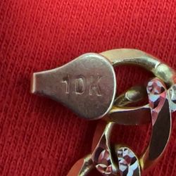 10K Gold Diamond Cut Bracelet 