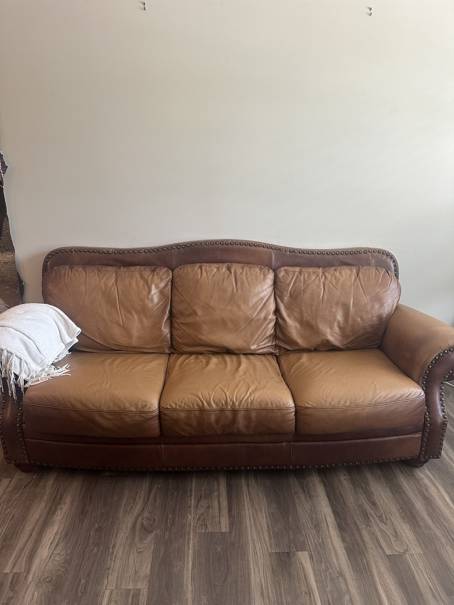 Brown Italian Leather Sofa