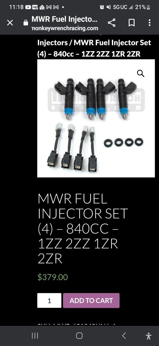 Mwr Injector Used 1time To Test Still In Box