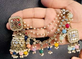 Earings With Mangtika 