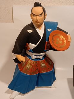 Vintage Japanese Hakata Samurai Clay Fgure