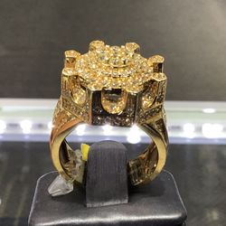 10k Gold With 3.53ct Diamond Men’s Ring New Arrived !!!