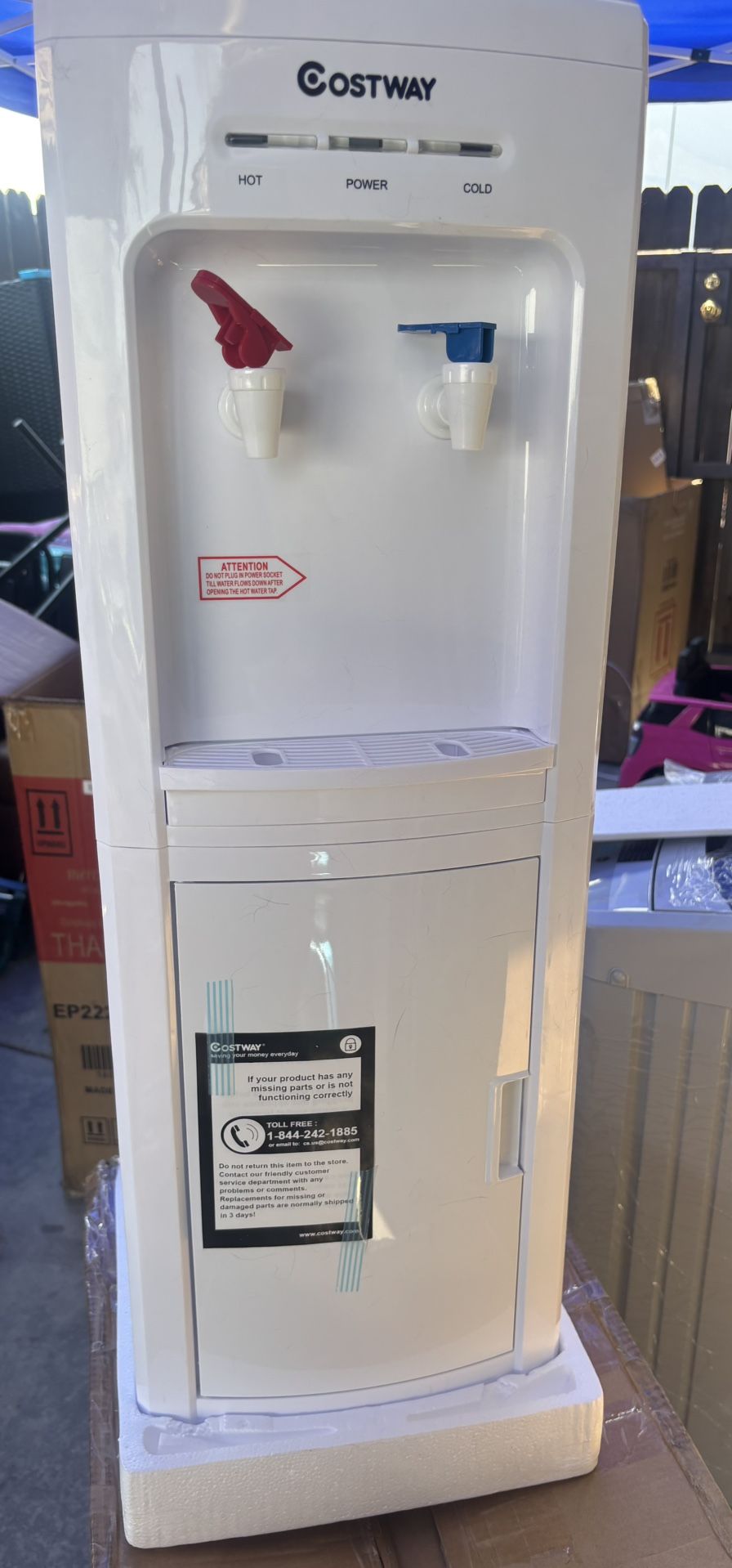 5 Gallons Hot and Cold Water Cooler Dispenser with Child Safety Lock