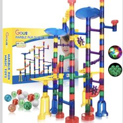 166Pcs Glowing Marble Run for Kids 