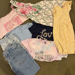 Girls 6/7 Clothes And Shoes Bundle