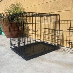 36" Foldable Dog Crate With Double Doors 