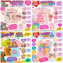 Girls Character Shirt & Bow Sets Over 35 brands new outfits for girls 5-7 shirts and pants set