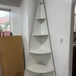 White Corner Shelf 