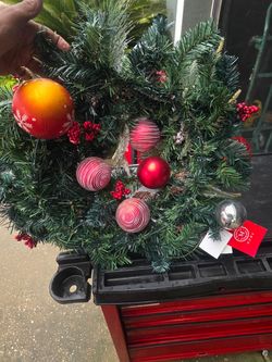 Martha Stewart Home Christmas Wreath with Ornaments