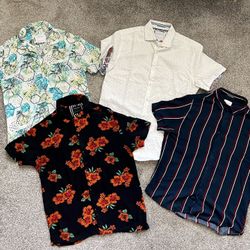 4) Denim & Flowers Short Sleeve Button-Up Shirts
