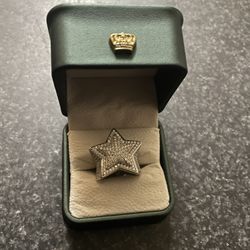 Lab Grown Diamond Star Ring. 925 Sterling Silver VVS D Color 💎