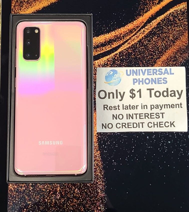Samsung Galaxy S20 Plus 5G 128gb Unlocked, FREE Smartwach/ Headphones. Pay $1 Today Rest in payments. NO CREDIT NEEDED FINANCING