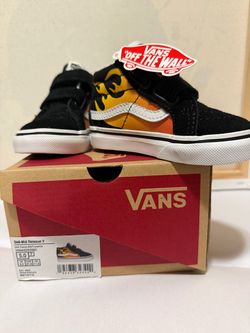 Vans SK8-Mid Reissue V Hot Flame Black/White – Kids Size 5