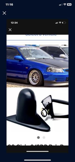 Mirrors Honda Civic EK Coupe/Hatch (96-00) / Black Spoon Style