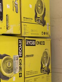 7.5in. Ryobi 18 volt cordless Hybrid Fan