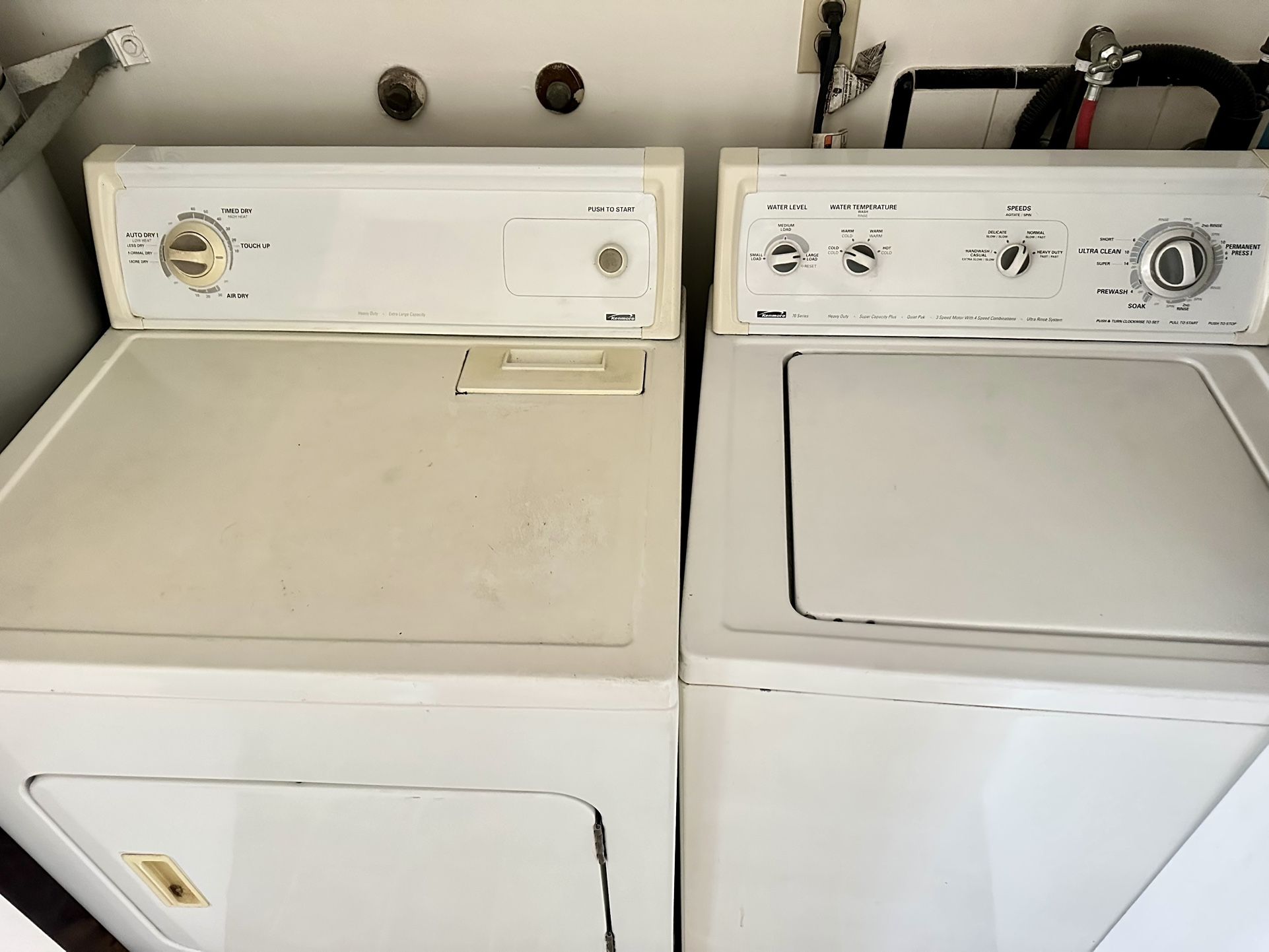 KENMORE washer and dryer