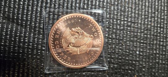 2 oz Fine Copper Round Coin in Capsule