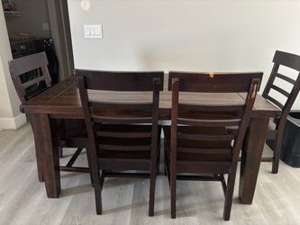 Wood dining table