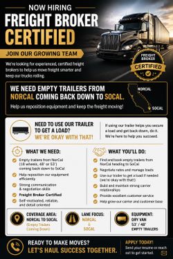 Empty trailer moves available