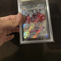SLEEK Golden Label Charizard ex 074 Sv: Scarlet & Violet Promo Card Holo AGS 9.5 MINT+