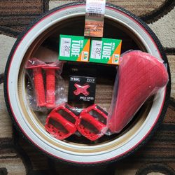 NEW Bicycle Bmx Parts Bundle 20" Red