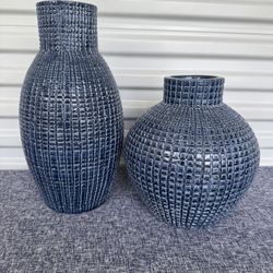 Pair Blue Home Decor - Model Home Decor 
