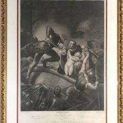 Antique Shakespeare Gallery Engraving Henry the Sixth, Act I Scene III 1796 James Northcote