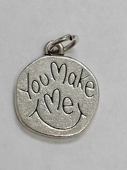 James Avery Retired Sterling Silver You make Me Smile Charm