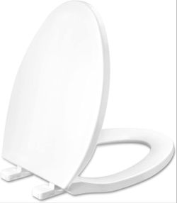 WSSROGY Elongated Soft-Close Toilet Seat, White – New Sealed in Box