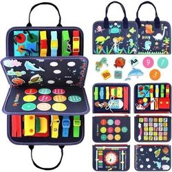 BRAND NEW 7 in 1 Educational Activity Sensory Board Preschool Learning Fine Motor Skills Toys