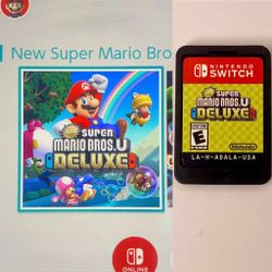New Super Mario Bros. U Deluxe (Nintendo Switch, 2019) Cartridge Only Tested OEM