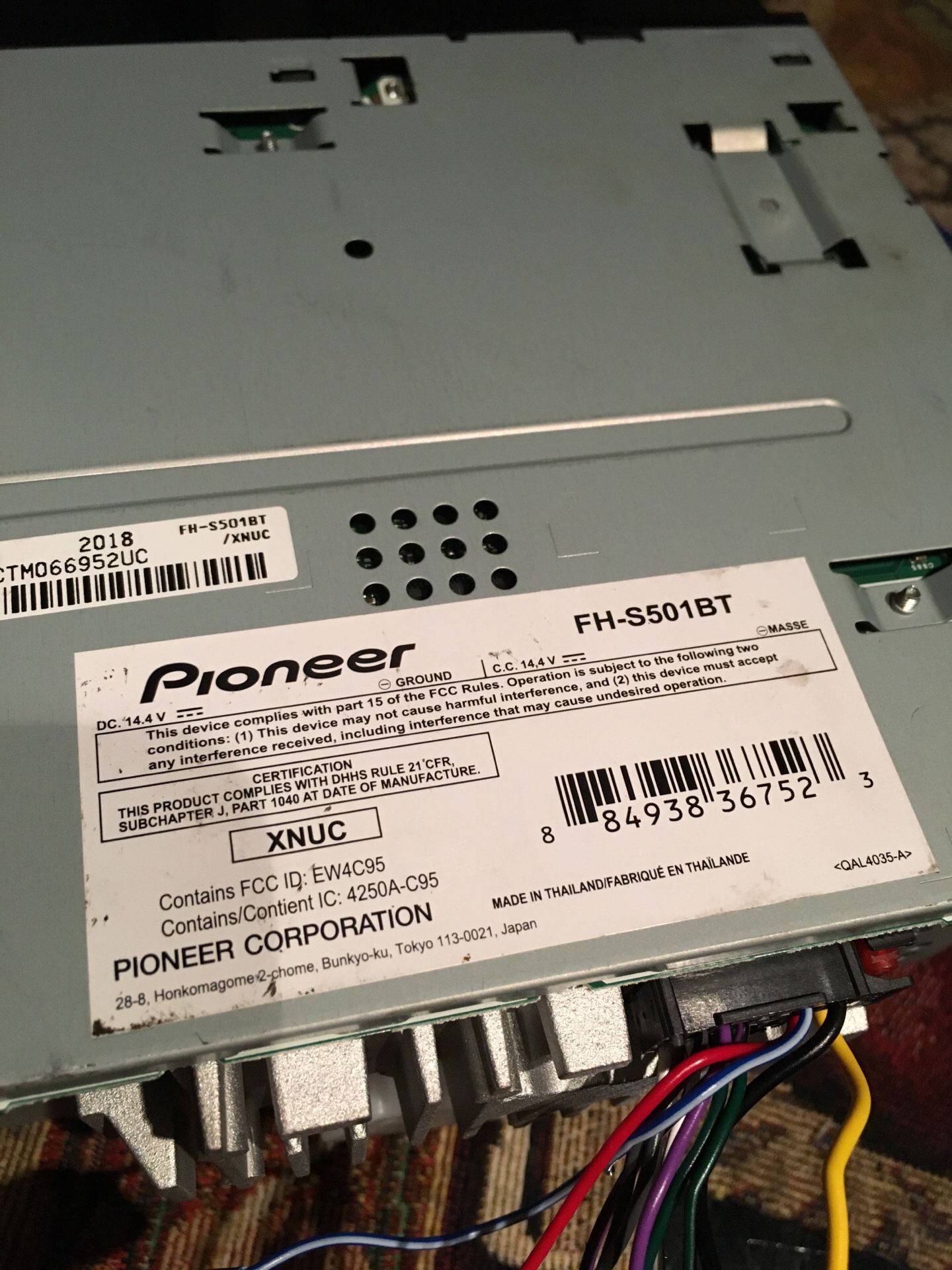 Pioneer FH-S501BT Double Din CD Receiver with Improved Arc App Compatibility/MIXTRAX/Built-in Bluetooth