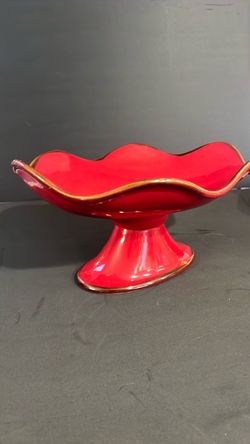 Southern living cinnabar Pedestal Bowl