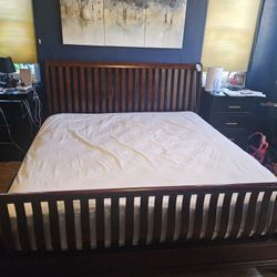 Cherry Wood Eastern King Bedroom Set - As Is - Cash Only