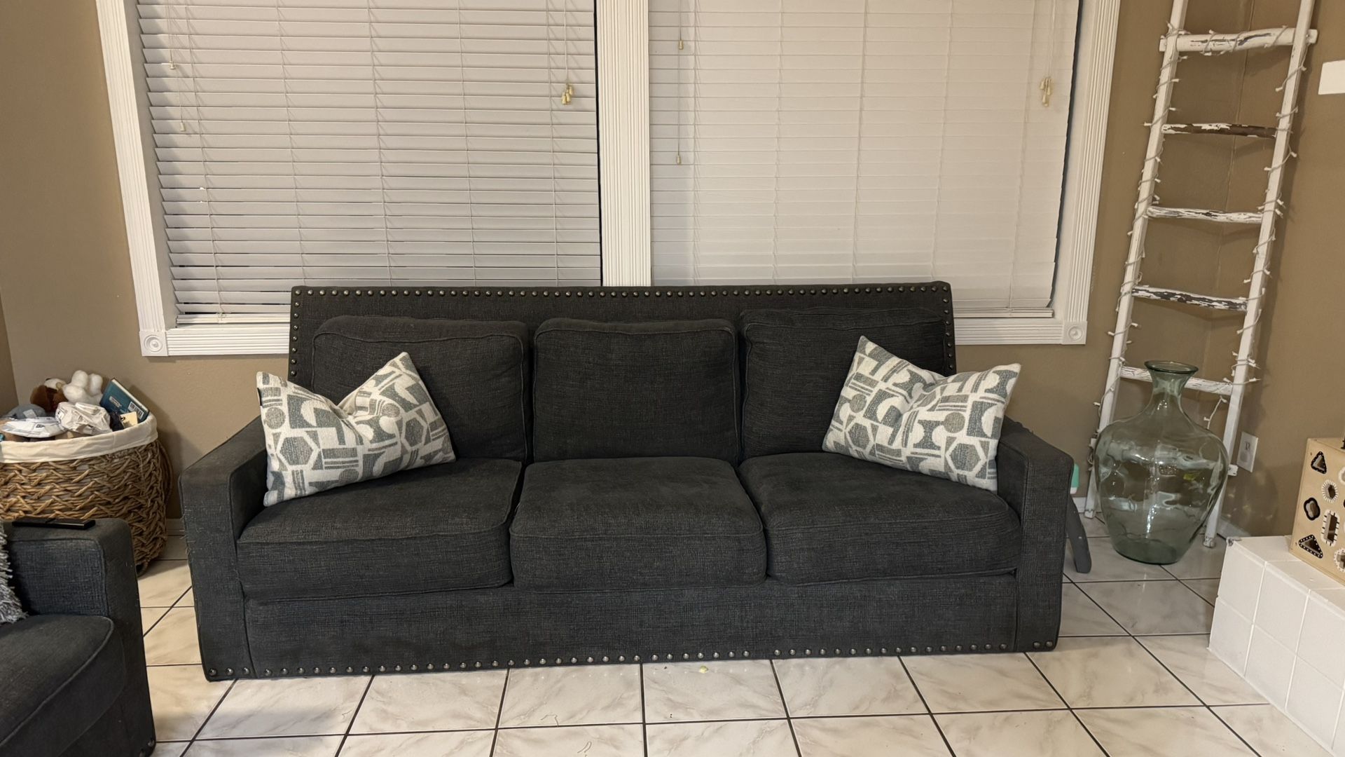 Grey/Blue Couch 